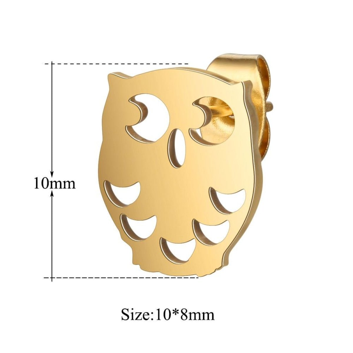 Night Owl & Hummingbird Swallow Stud Earrings 316L Stainless Steel