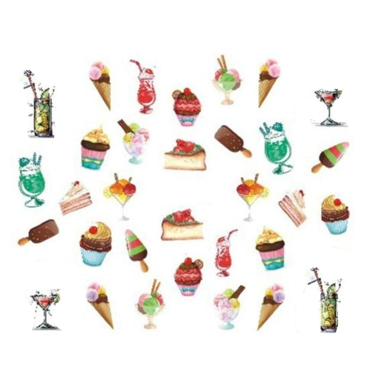 Summer Fruit Nail Art Sticker Sheet 6.4x5.3cm – STZ482