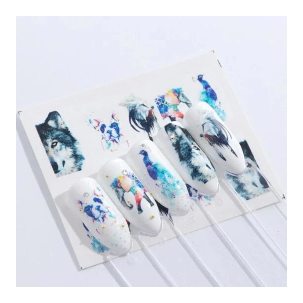 Nail Water Transfer Sticker Sheet Cartoon Flamingo Animal Designs – STZ664