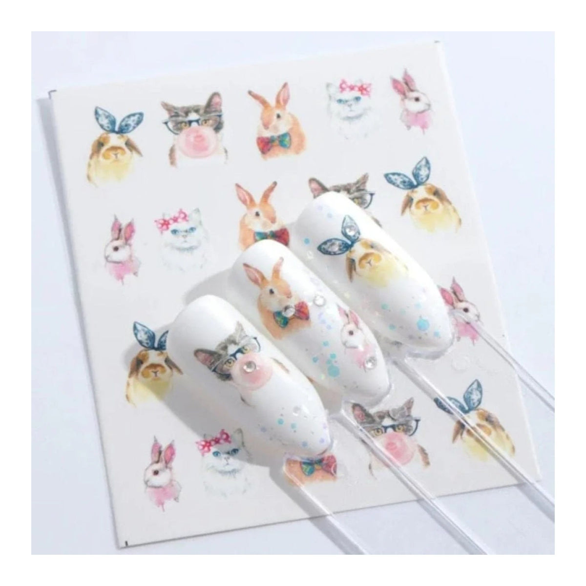 Nail Water Transfer Sticker Sheet Cartoon Flamingo Animal Designs – STZ673