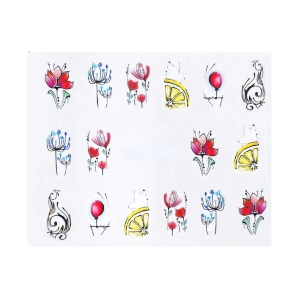 Nail Water Transfer Sticker Sheet Cartoon Flamingo Animal Designs – STZ767