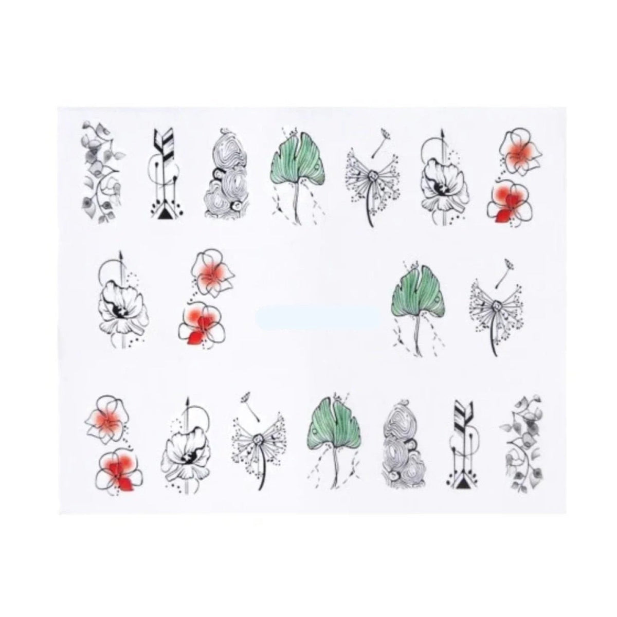 Nail Water Transfer Sticker Sheet Cartoon Flamingo Animal Designs – STZ768