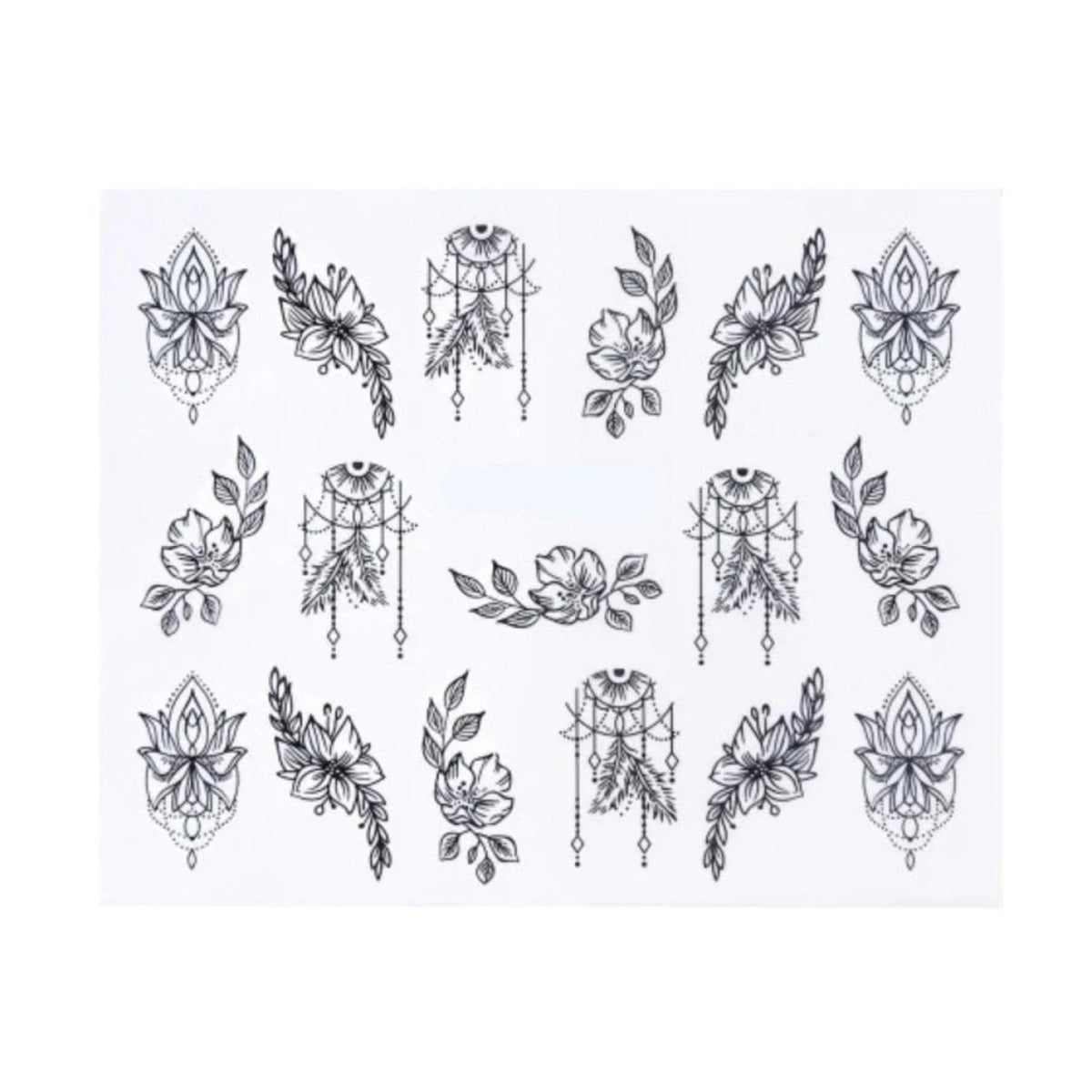 Nail Water Transfer Sticker Sheet Cartoon Flamingo Animal Designs – STZ772