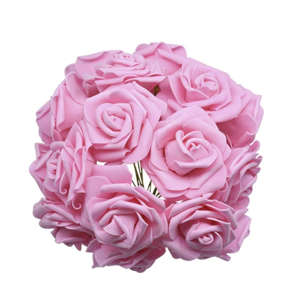7cm Foam Rose Artificial Flowers – Pack of 10, 40 or 100