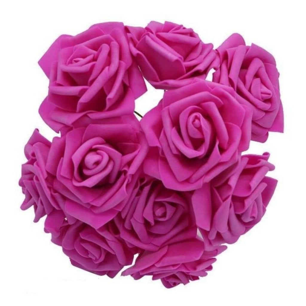 7cm Foam Rose Artificial Flowers – Pack of 10, 40 or 100