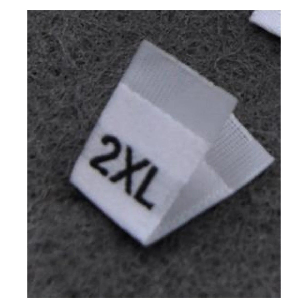 100pcs Clothing Size Label Tags Black & White 18 × 12 mm – 2XL White