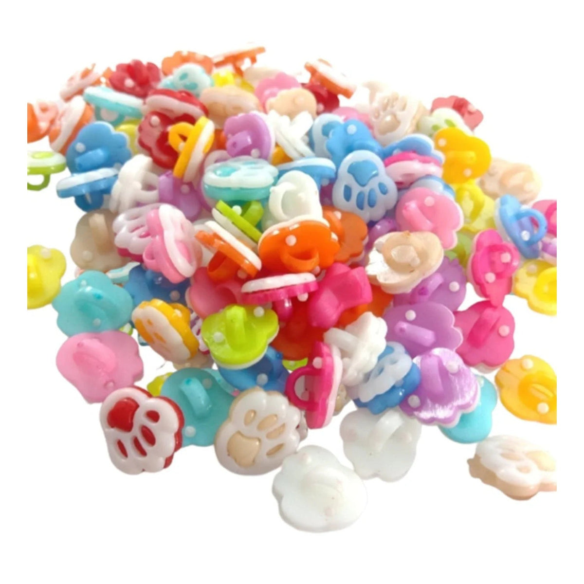 Shank Loop Buttons Assorted Shapes for Clothing Crafts – Paw / 10pcs, Paw / 30pcs, Paw / 50pcs, Paw / 100pcs, Paw / 200pcs