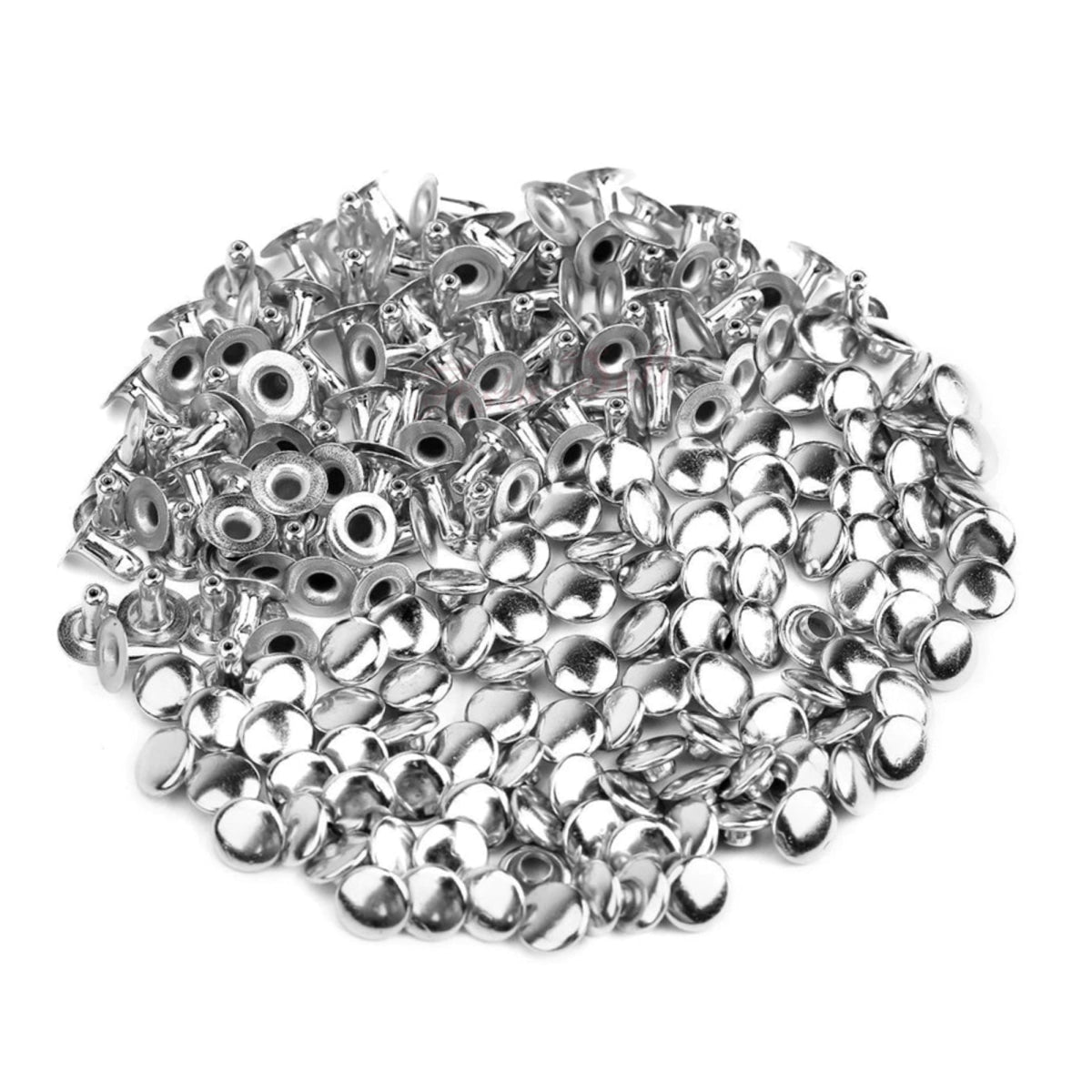 Round Silver Metal Rivets 3-7mm DIY Clothing Shoes