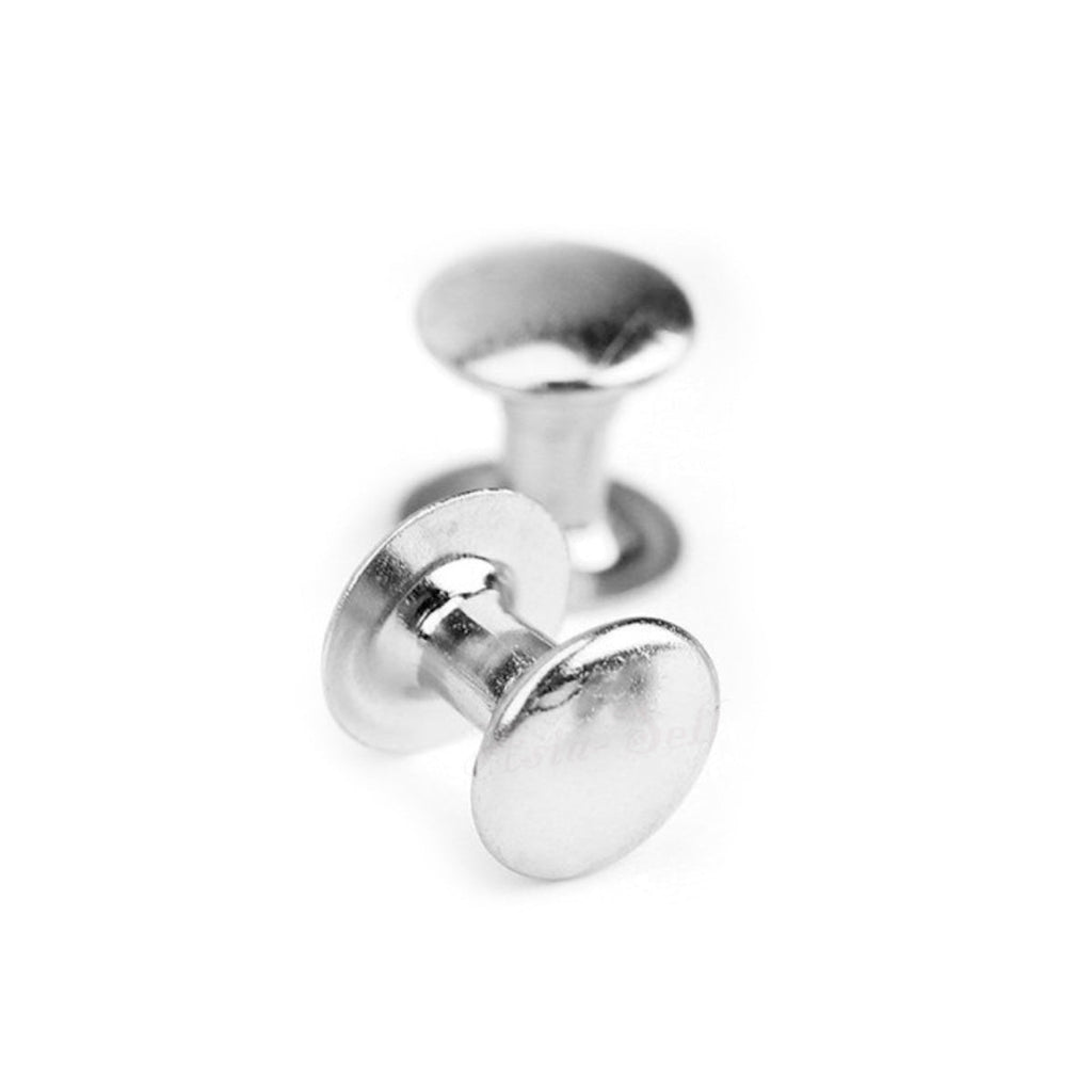 Round Silver Metal Rivets 3-7mm DIY Clothing Shoes