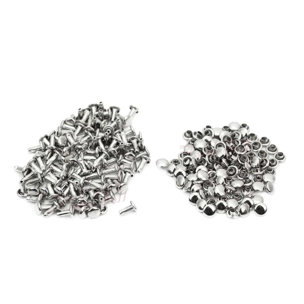 Round Silver Metal Rivets 3-7mm DIY Clothing Shoes
