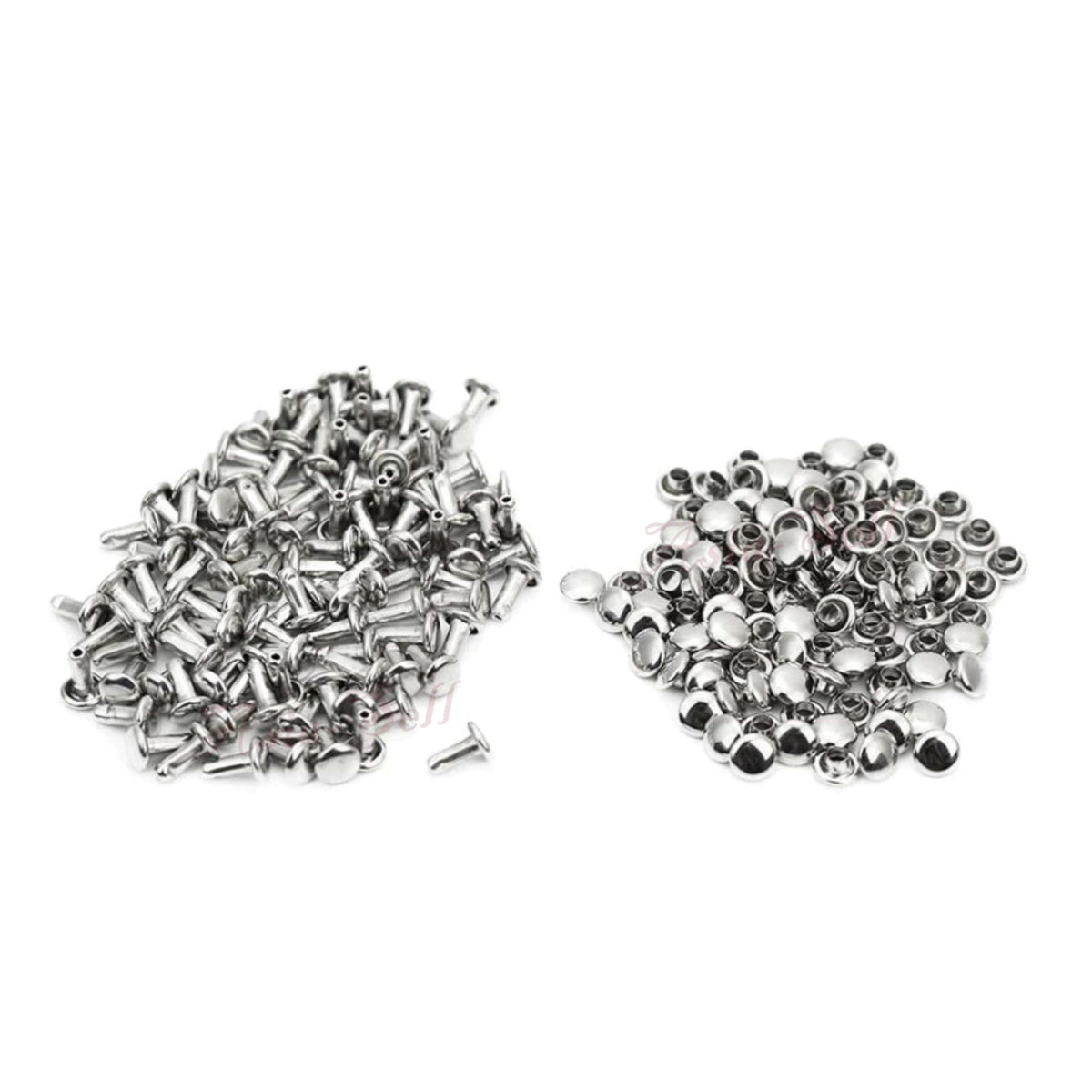 Round Silver Metal Rivets 3-7mm DIY Clothing Shoes
