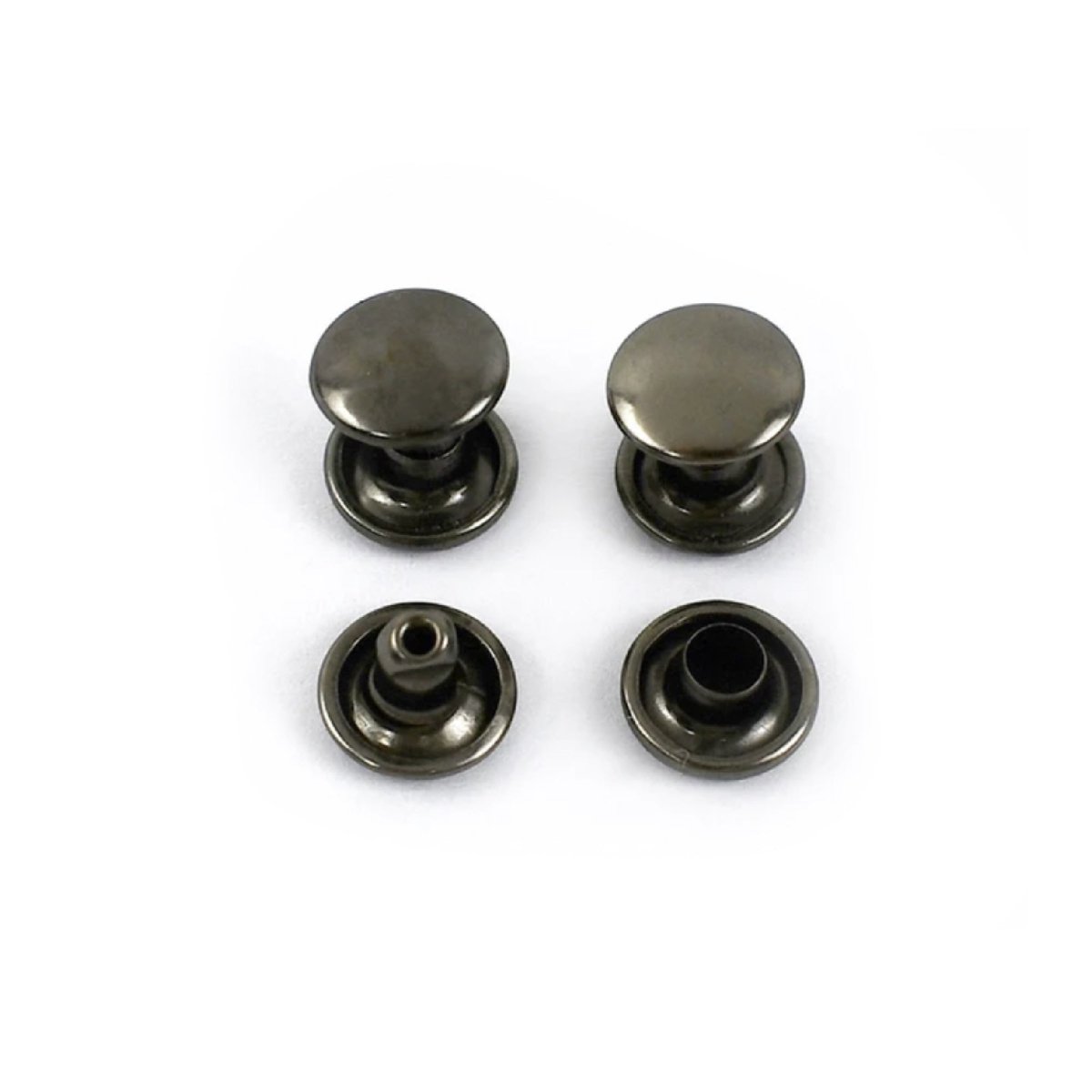 Round Silver Metal Rivets 3-7mm DIY Clothing Shoes – 10 Pairs 7mm Gun Metal, 20 Pairs 7mm Gun Metal, 100 Pairs 7mm Gun Metal, 500 Pairs 7mm Gun Metal