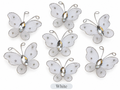 16Pcs 3D Mesh Butterfly Embellishments with Crystal Gem Rhinestone - Choose your favourite colour