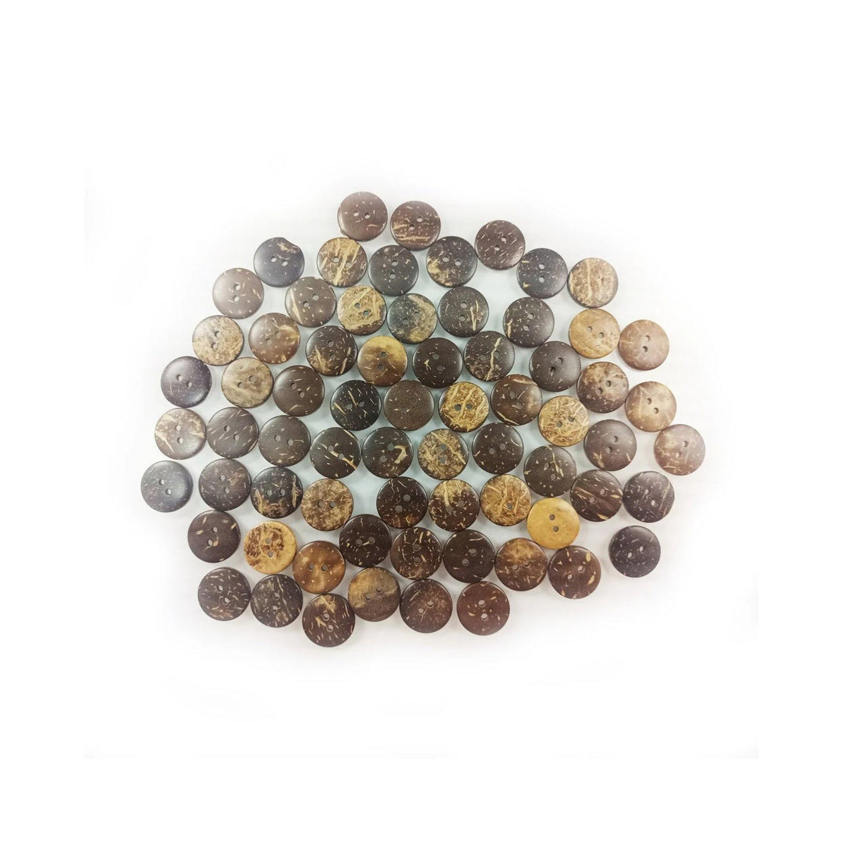1000pcs 2-Hole Coconut Shell Wooden Buttons 13-20mm – 13mm, 15mm, 18mm, 20mm