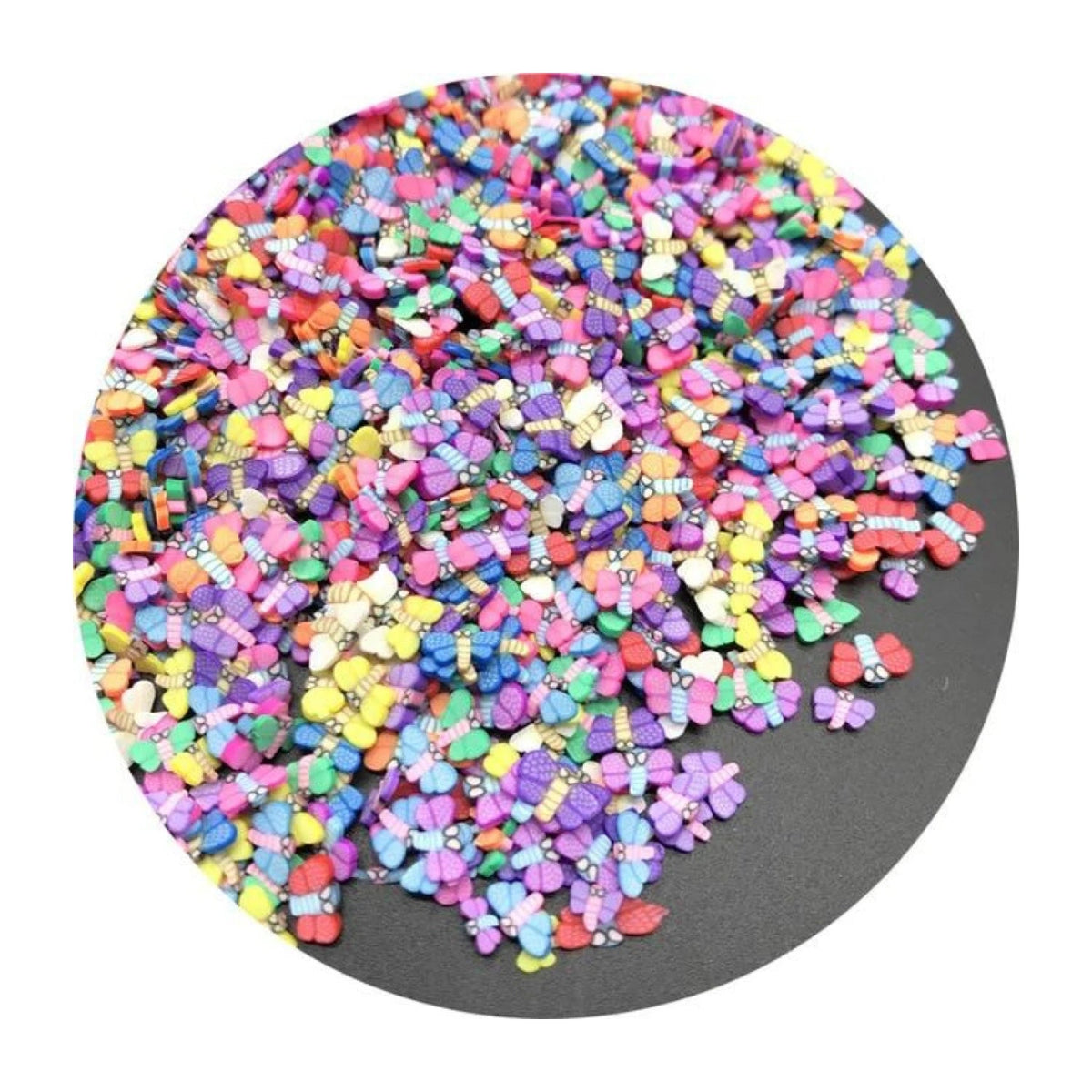 1000 Mixed Fruit Animal Clay Beads 3-6mm – Butterflies