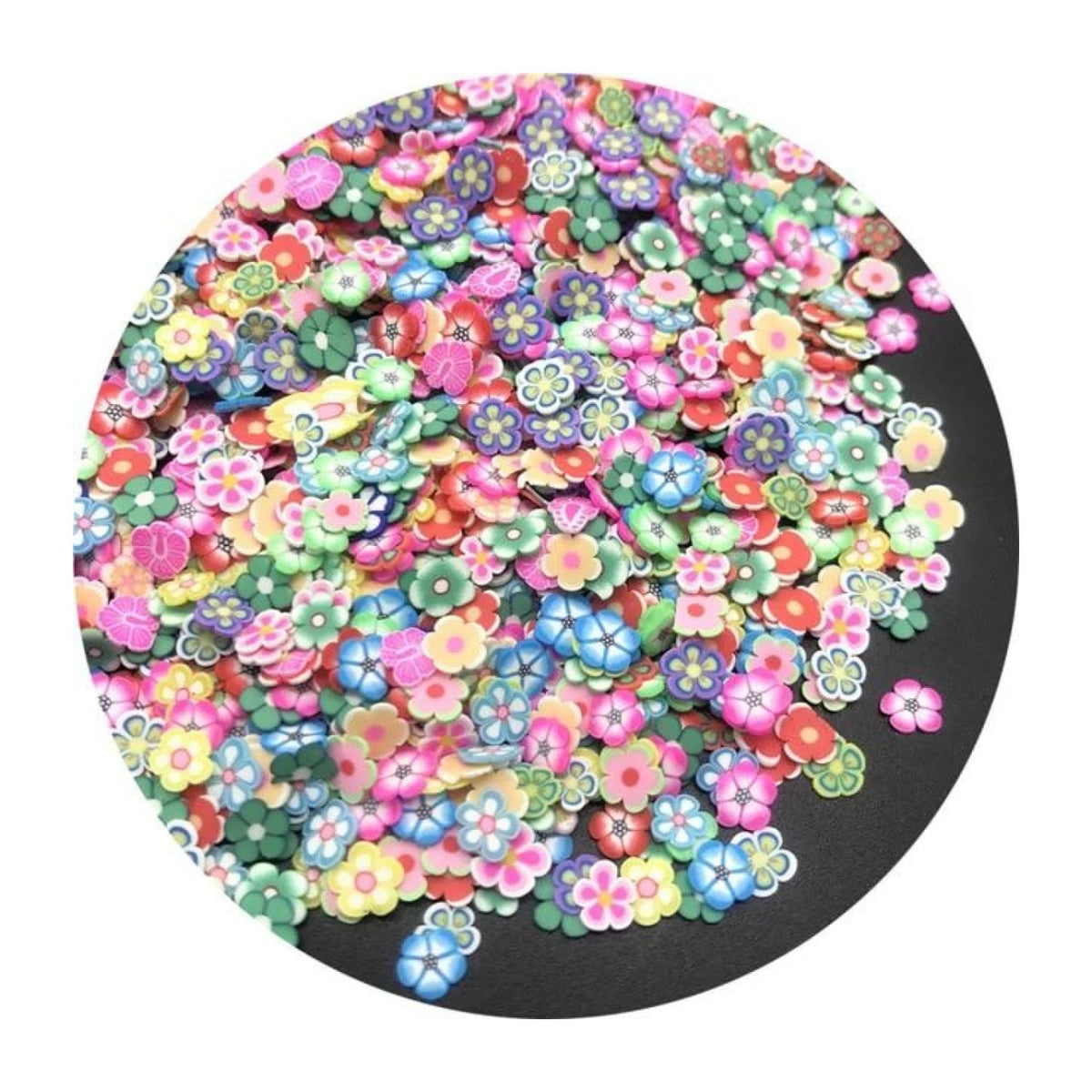 1000 Mixed Fruit Animal Clay Beads 3-6mm – Flowers 2
