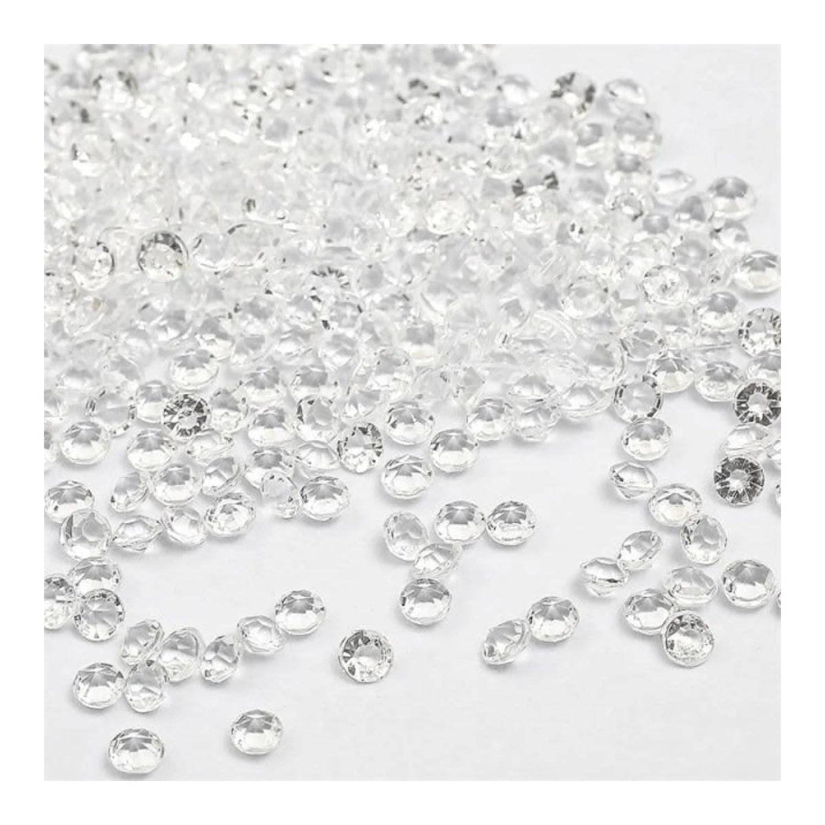 1000 x 4.2mm Acrylic Diamond Crystal Scatter Beads – clear / 4.2mm