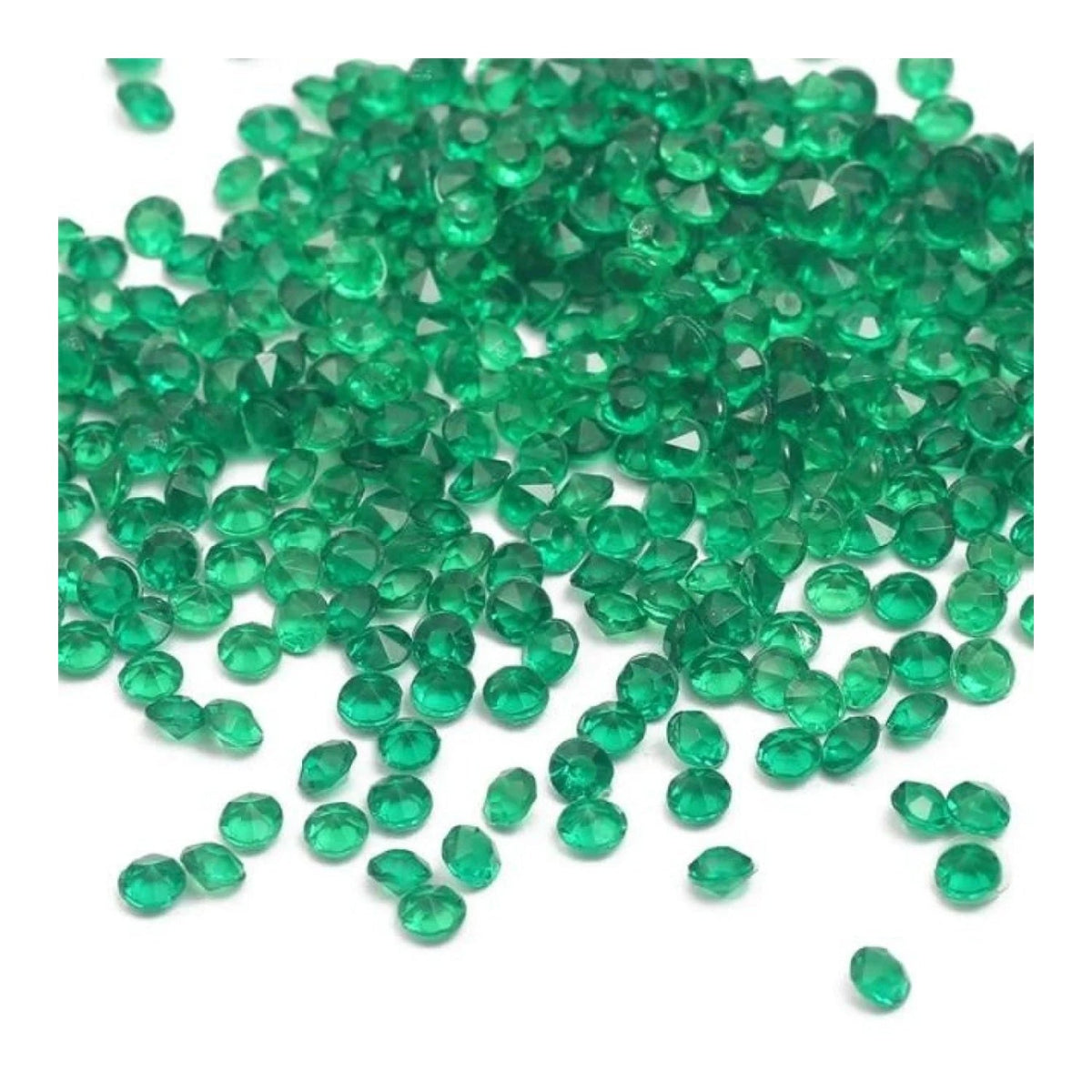 1000 x 4.2mm Acrylic Diamond Crystal Scatter Beads – dark green / 4.2mm