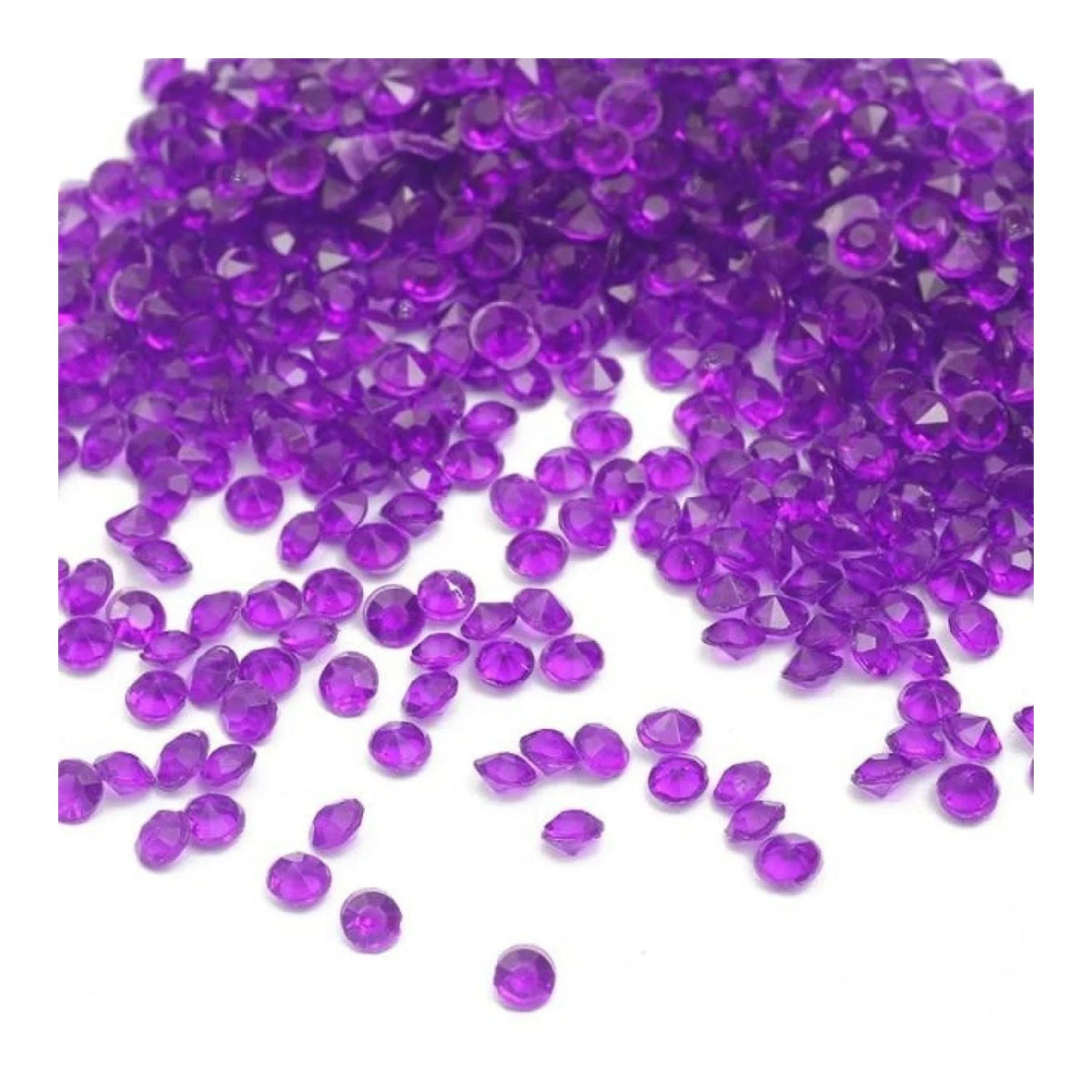 1000 x 4.2mm Acrylic Diamond Crystal Scatter Beads – dark purple / 4.2mm