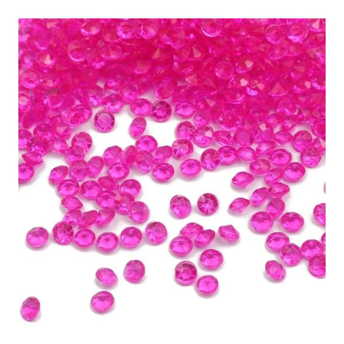 1000 x 4.2mm Acrylic Diamond Crystal Scatter Beads – fuchsia / 4.2mm