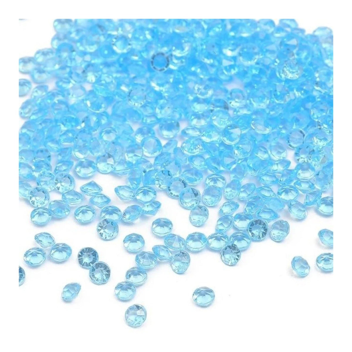 1000 x 4.2mm Acrylic Diamond Crystal Scatter Beads – light blue / 4.2mm
