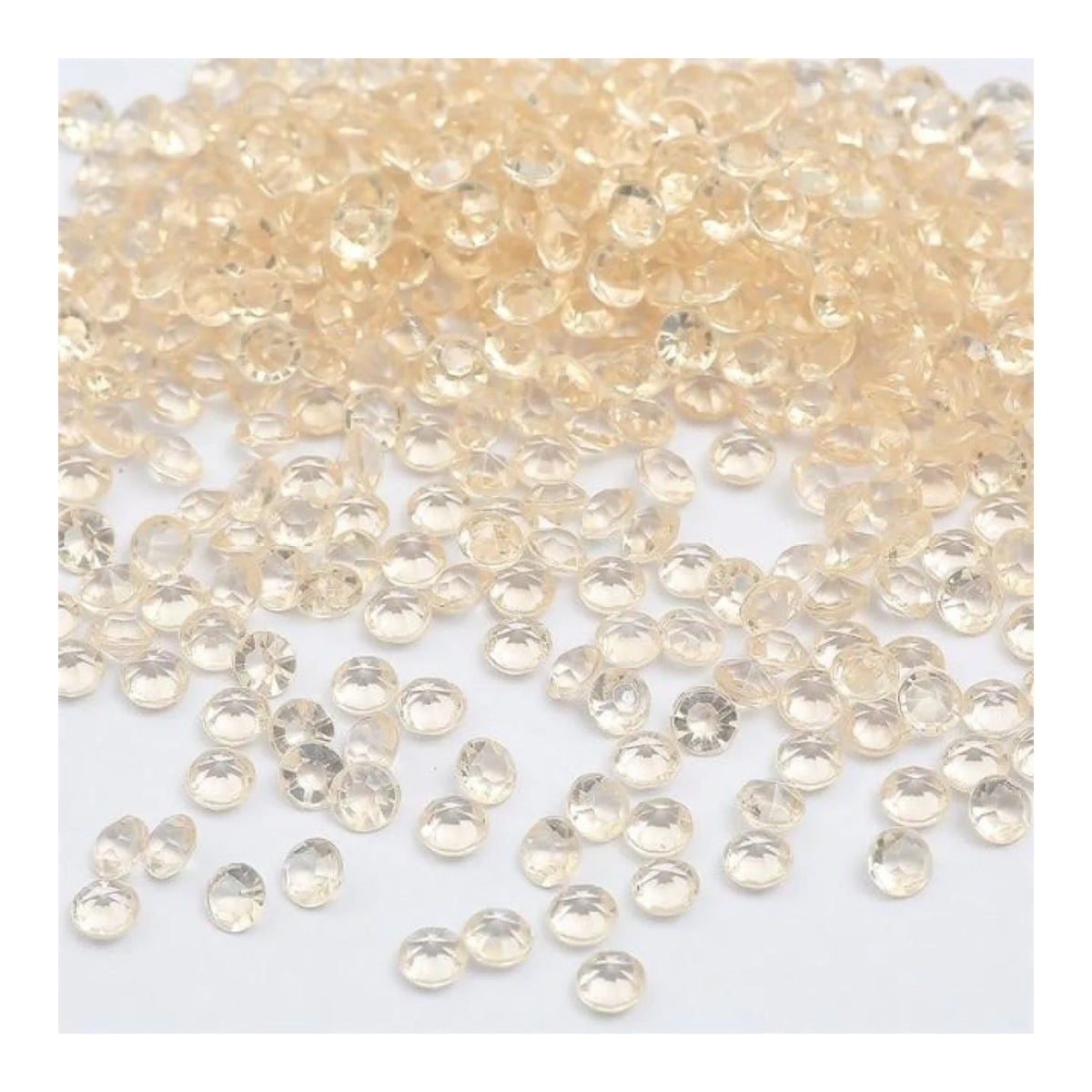 1000 x 4.2mm Acrylic Diamond Crystal Scatter Beads – light brown / 4.2mm