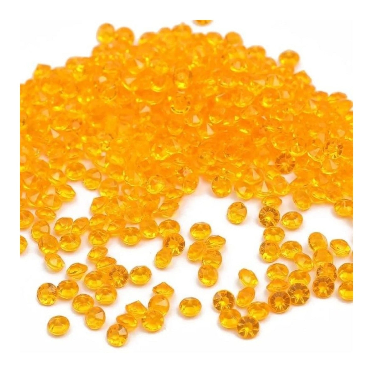 1000 x 4.2mm Acrylic Diamond Crystal Scatter Beads – orange / 4.2mm