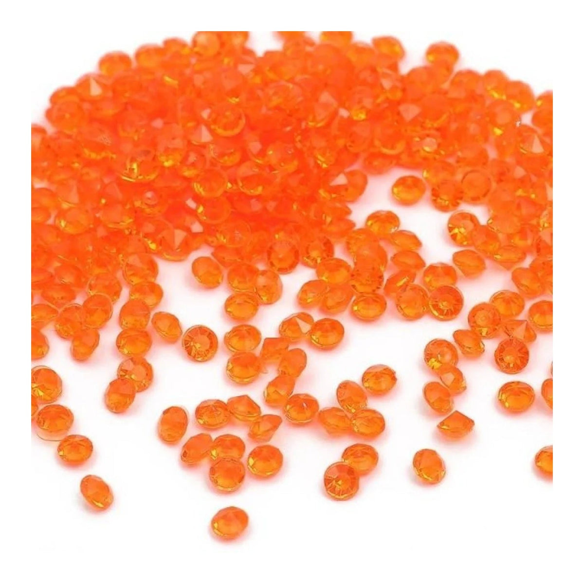 1000 x 4.2mm Acrylic Diamond Crystal Scatter Beads – orangey red / 4.2mm