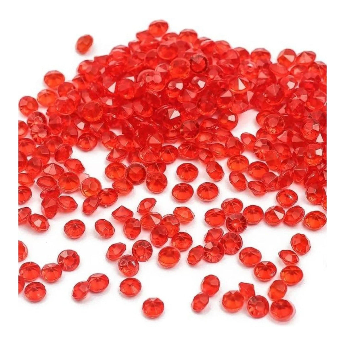 1000 x 4.2mm Acrylic Diamond Crystal Scatter Beads – red / 4.2mm