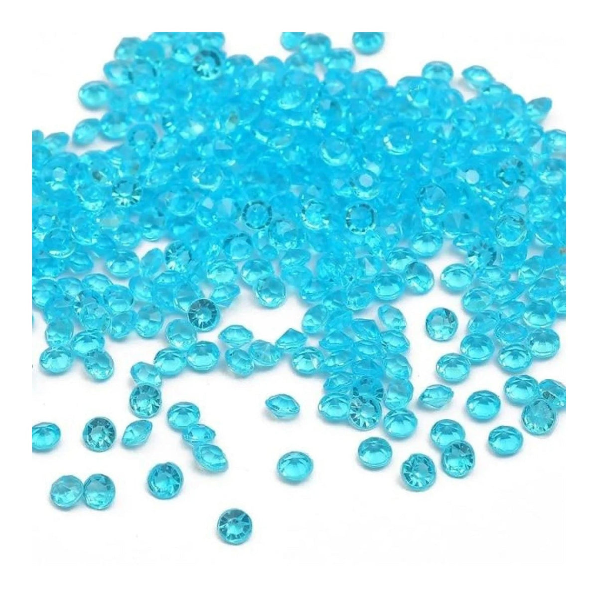 1000 x 4.2mm Acrylic Diamond Crystal Scatter Beads – sky blue / 4.2mm