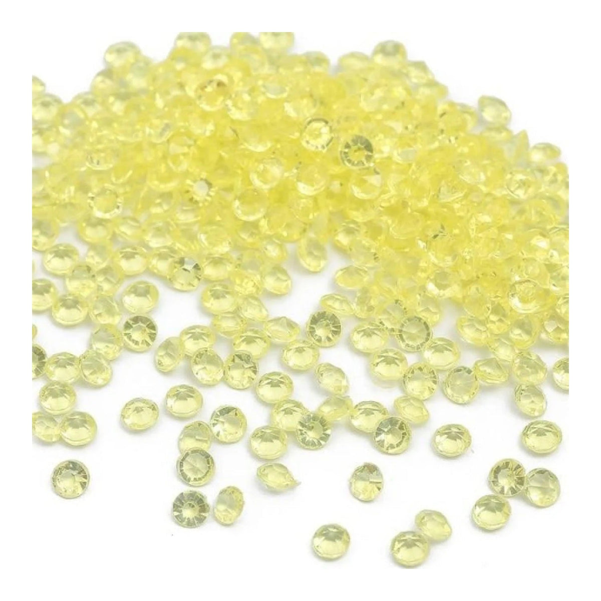 1000 x 4.2mm Acrylic Diamond Crystal Scatter Beads – yellow / 4.2mm
