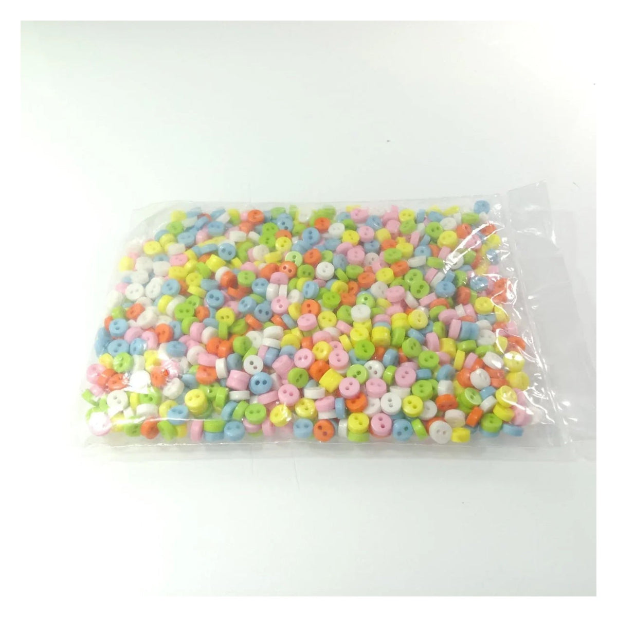 1000pcs 6mm Mixed Colour 2-Hole Resin Mini Buttons