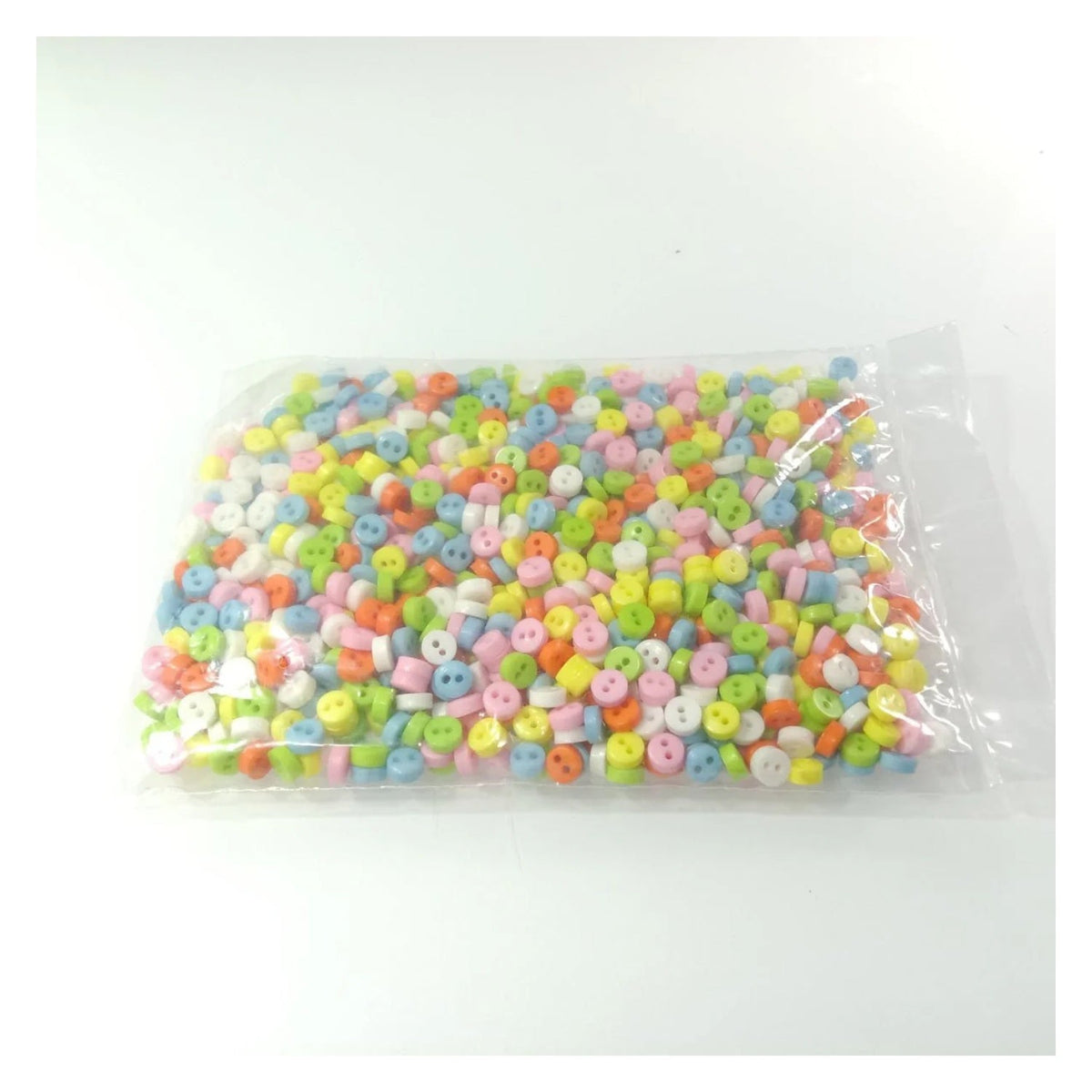 1000pcs 6mm Mixed Colour 2-Hole Resin Mini Buttons