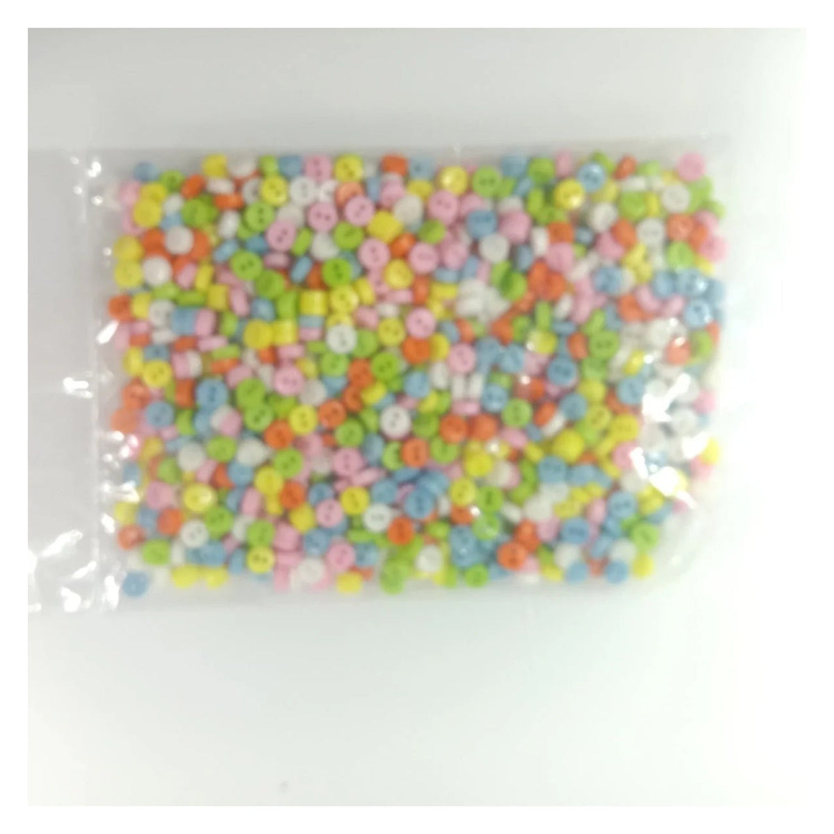 1000pcs 6mm Mixed Colour 2-Hole Resin Mini Buttons
