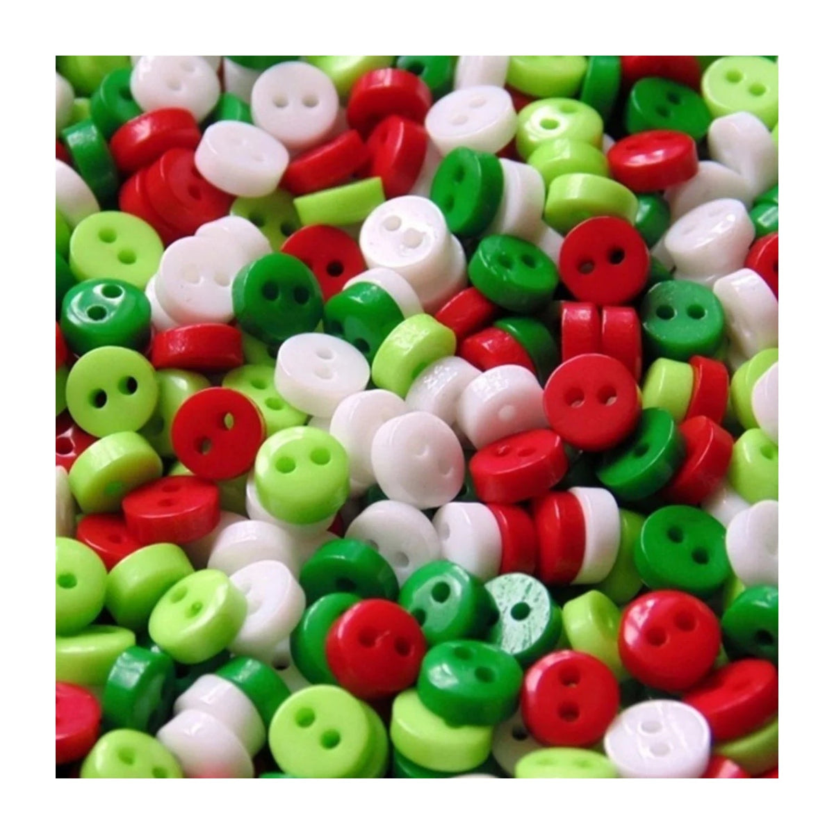 1000pcs 6mm Round Christmas Theme Mini Buttons