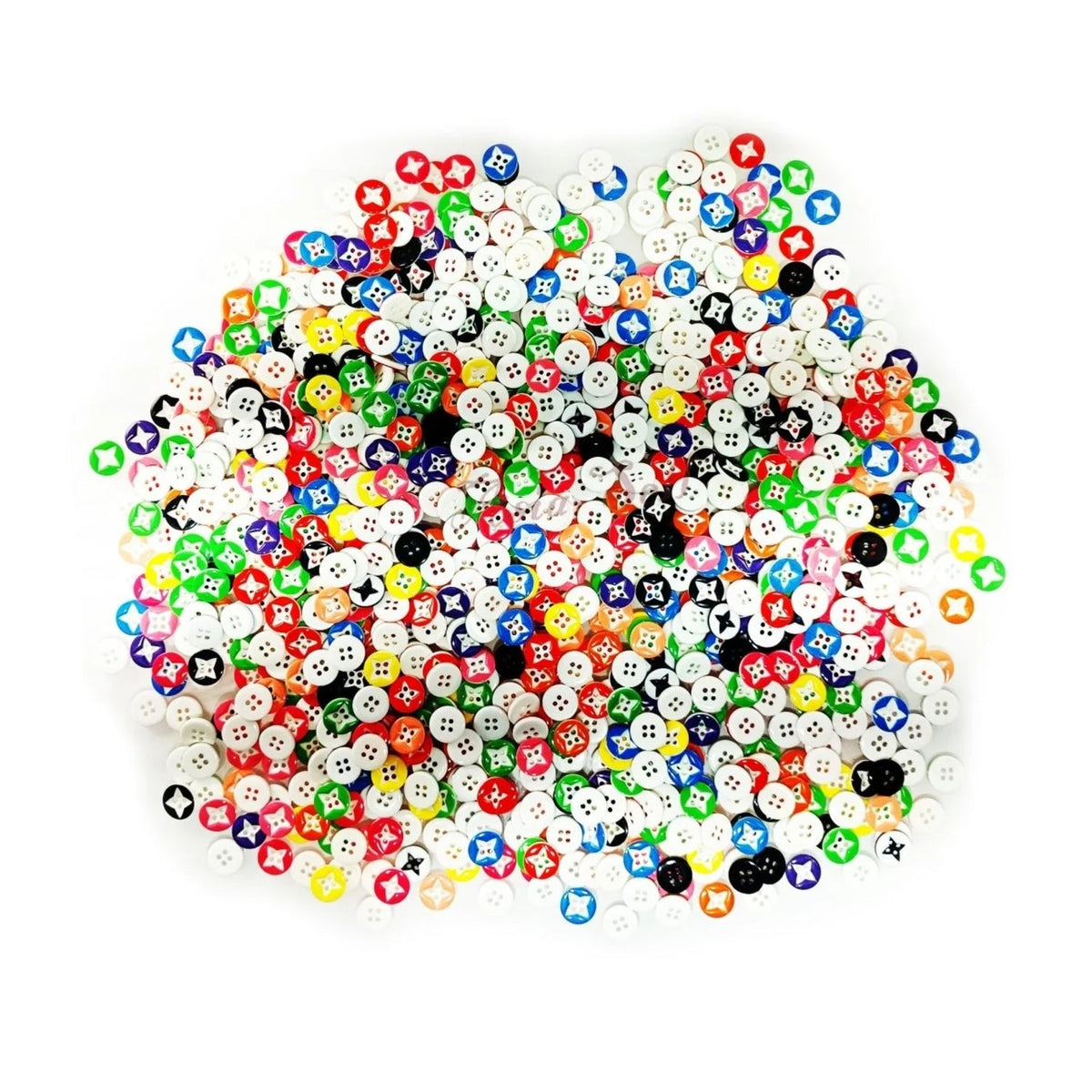 1000pcs Mixed Button Sets – Wood or Resin – Stars 13mm