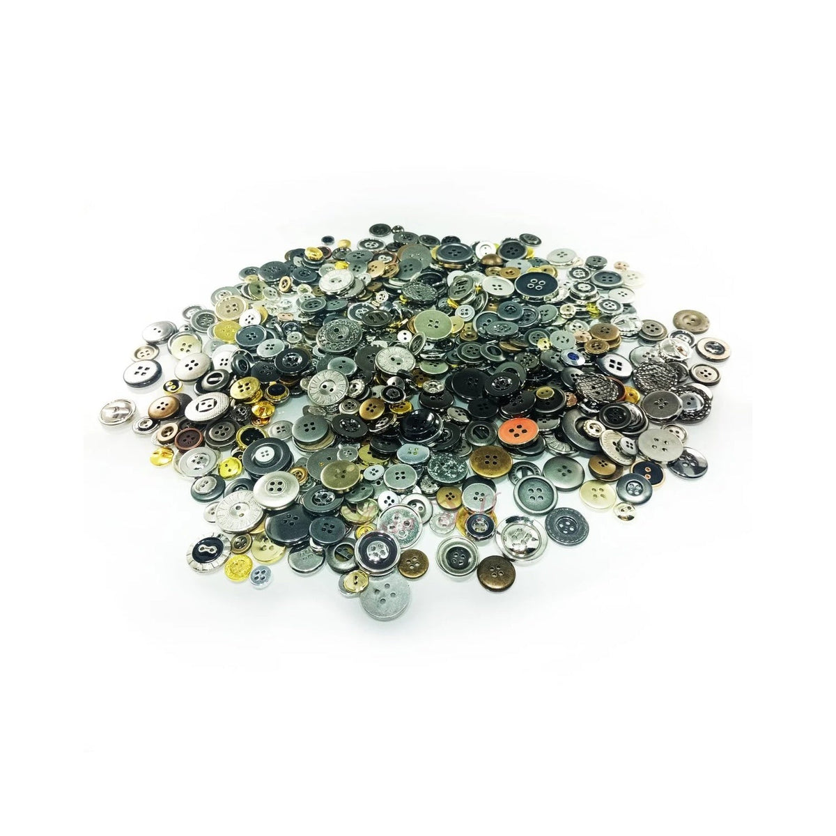 1000pcs Mixed Button Sets – Wood or Resin – Gold Black 8-30mm