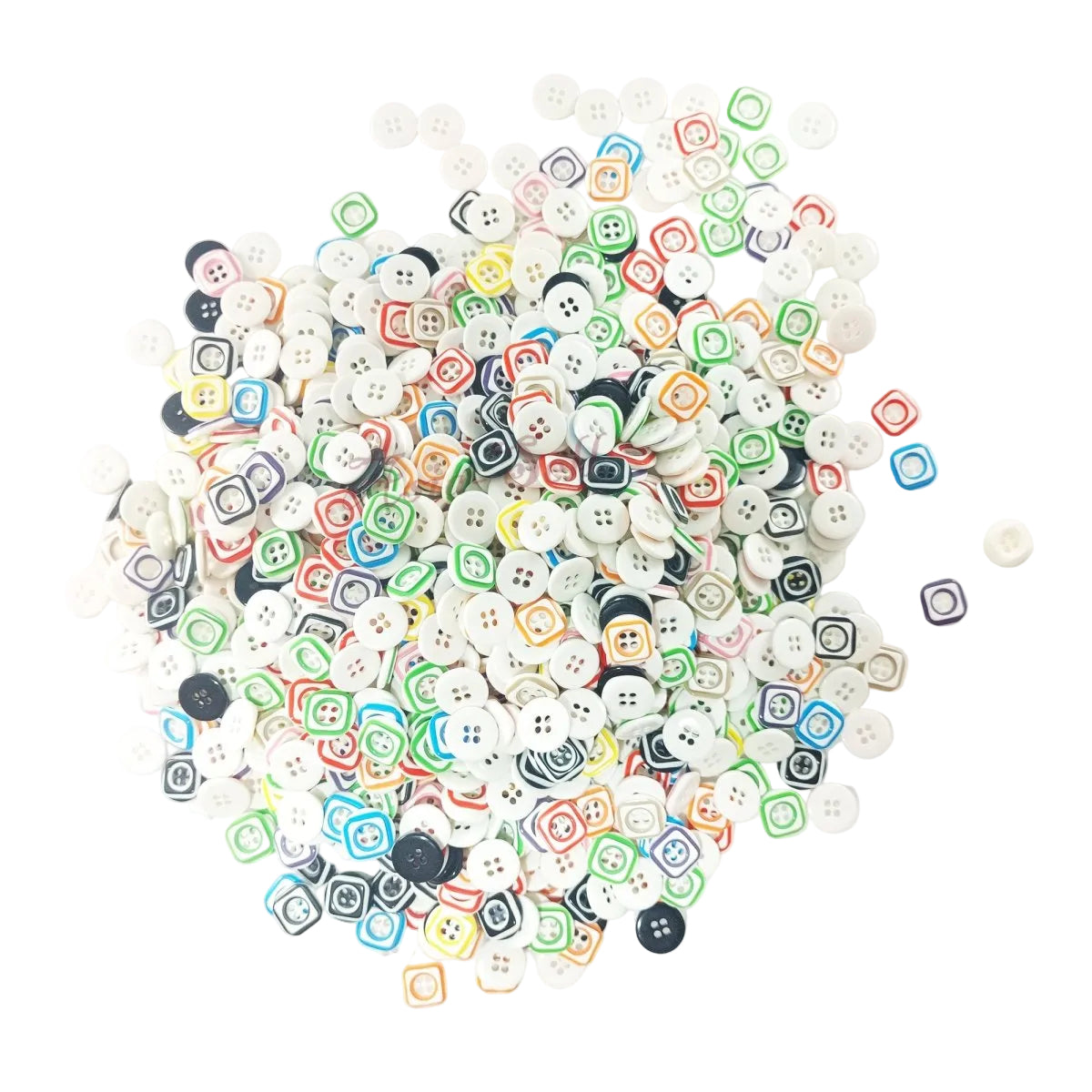 1000pcs Mixed Button Sets – Wood or Resin – Squares 13mm