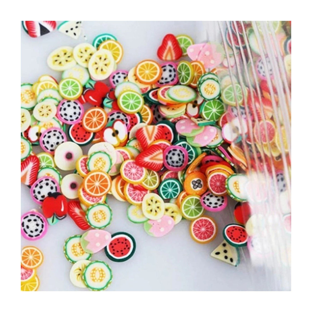 Fruit Slice Nail Art Charms 10g Mixed Variety