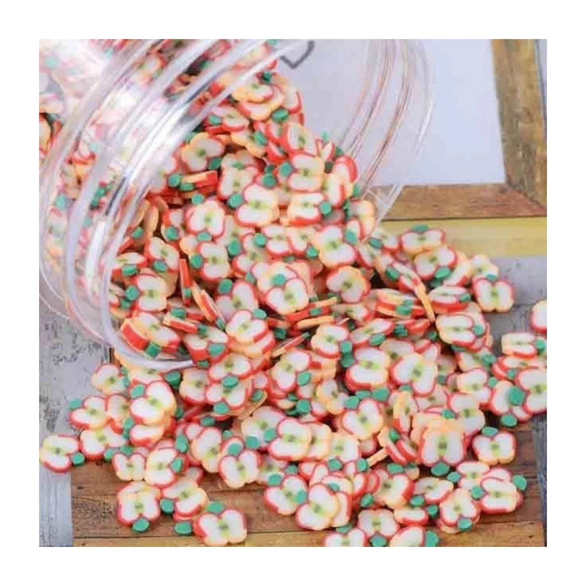 Fruit Slice Nail Art Charms 10g Mixed Variety – Red apples