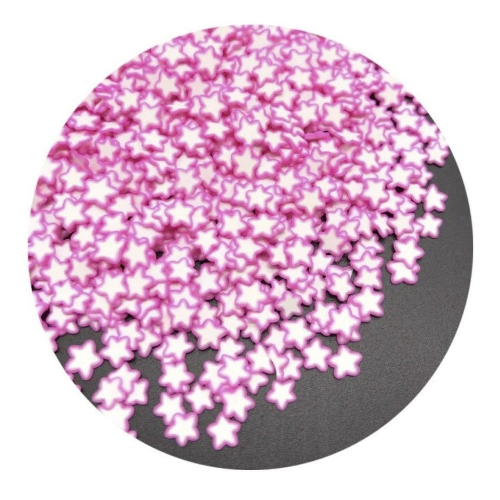 Fruit Slice Nail Charms 1000pcs Soft Plastic Stars 10g – Pink Stars