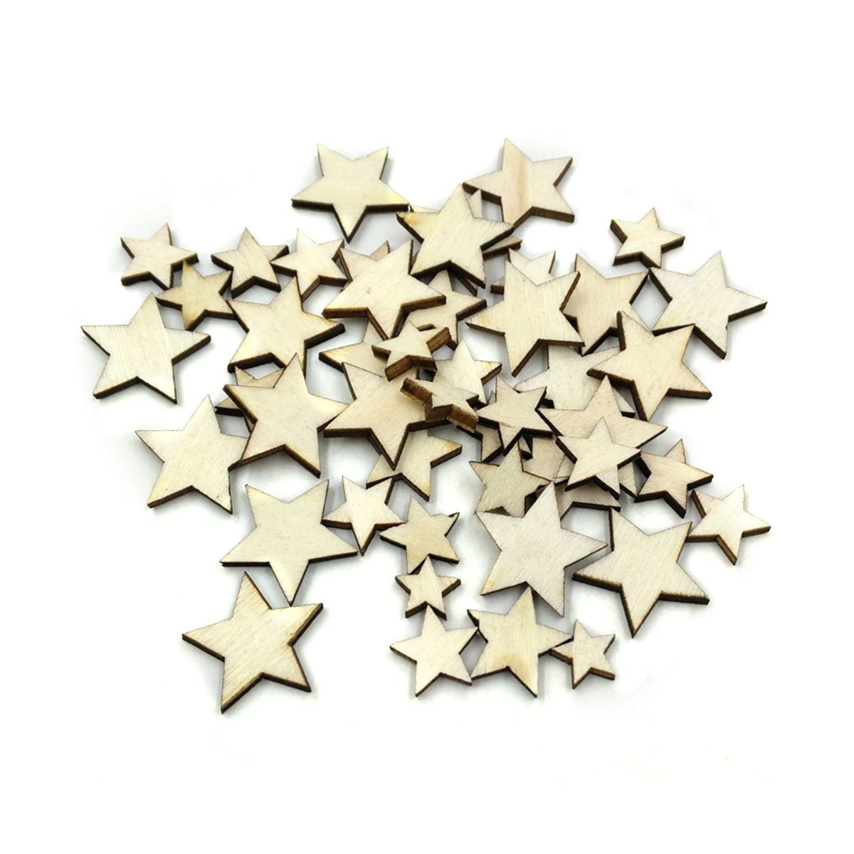 1000 Wood Stars Small Confetti 8-18mm