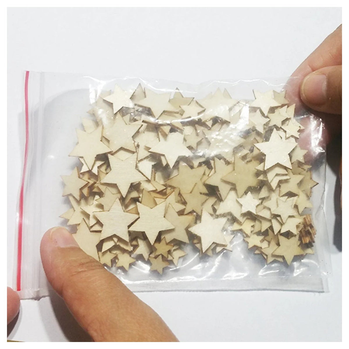 1000 Wood Stars Small Confetti 8-18mm