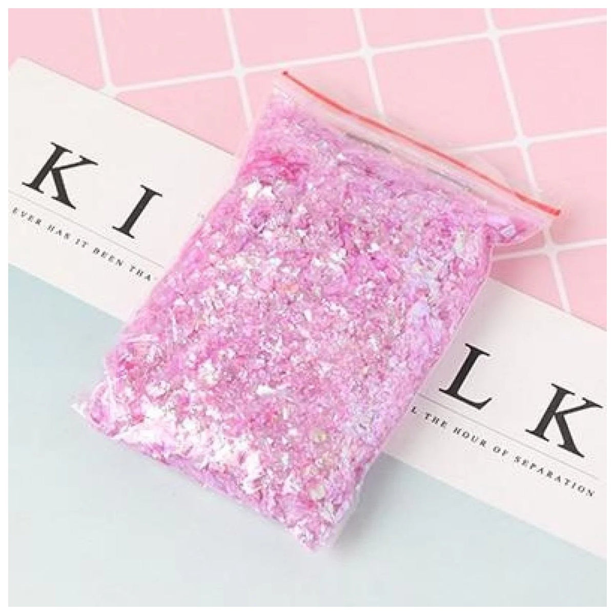 Holographic Nail Decoration Flakes 100g – Light Pink