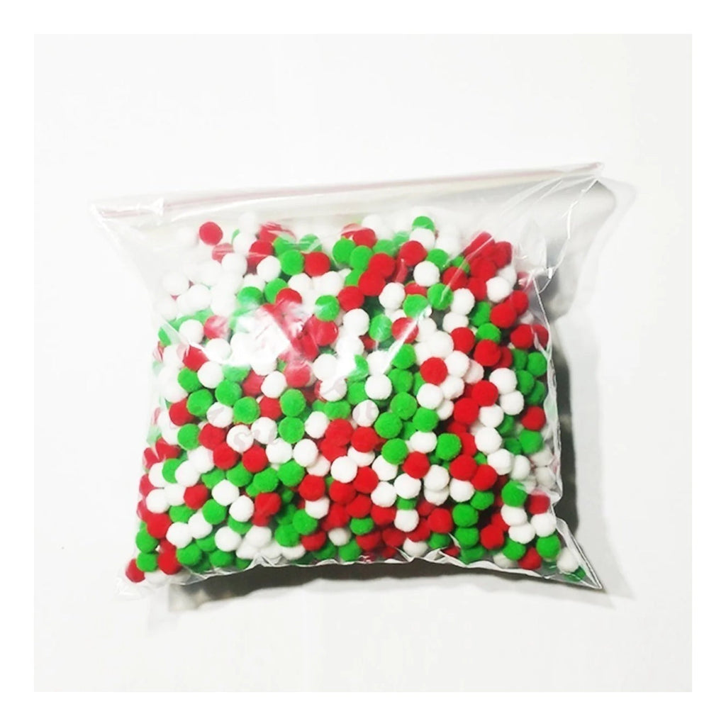 100g Pompoms 10mm Soft Fluffy Plush Balls Crafts Toys DIY Christmas Mixed - Mixed - Asia Sell