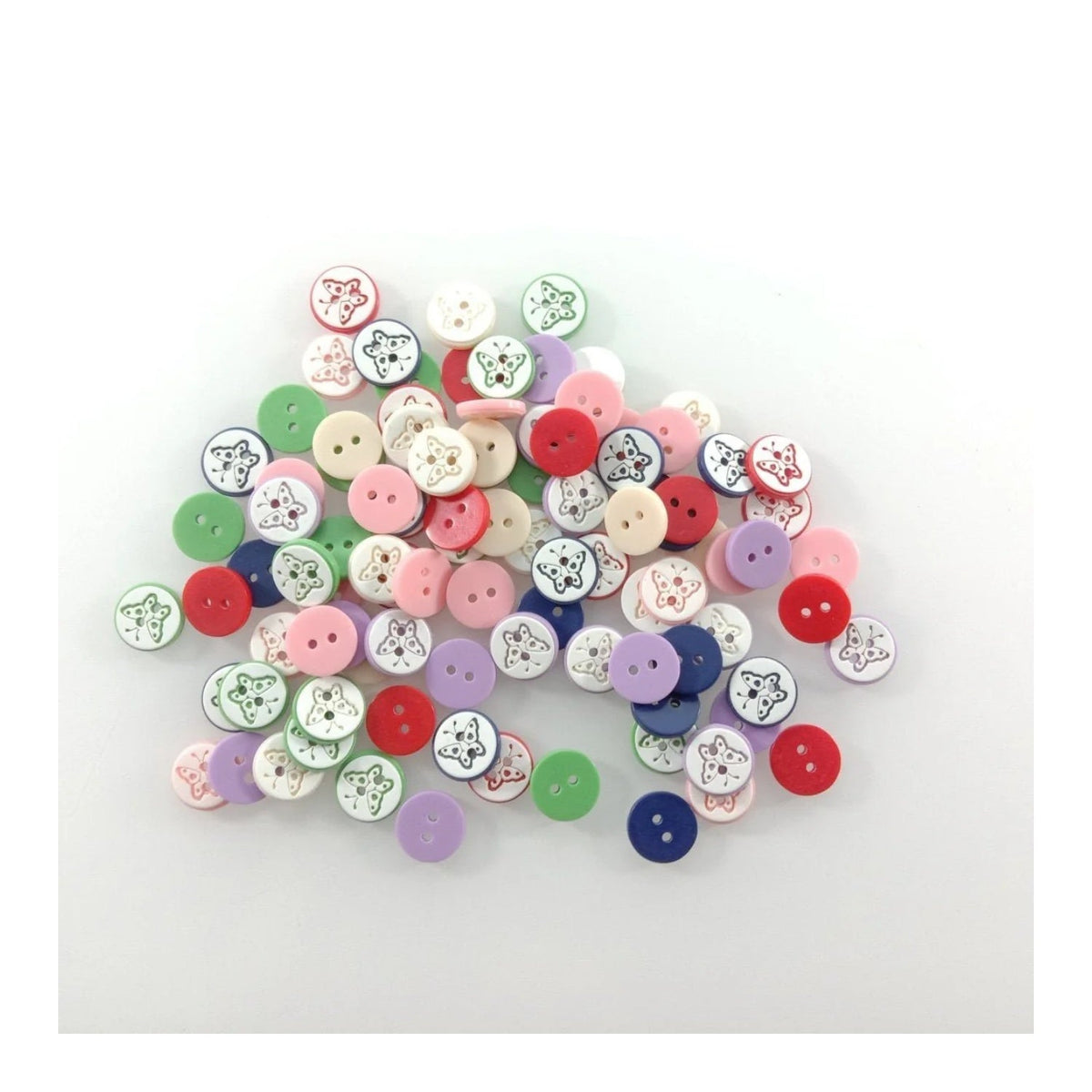 100pcs 11mm Butterfly Resin Buttons