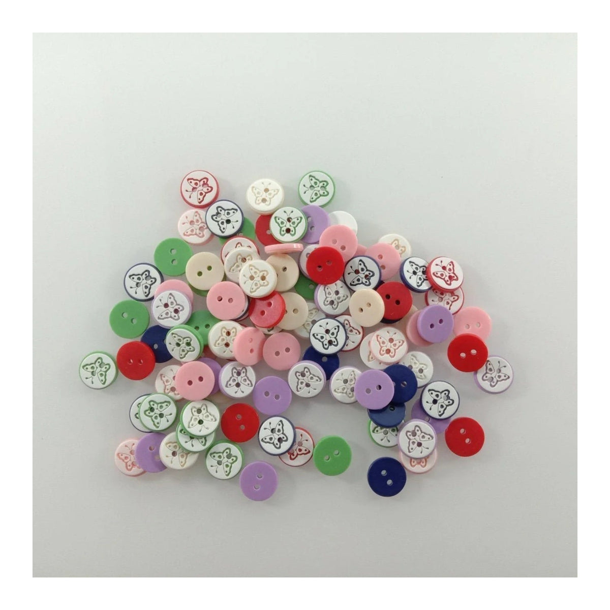 100pcs 11mm Butterfly Resin Buttons