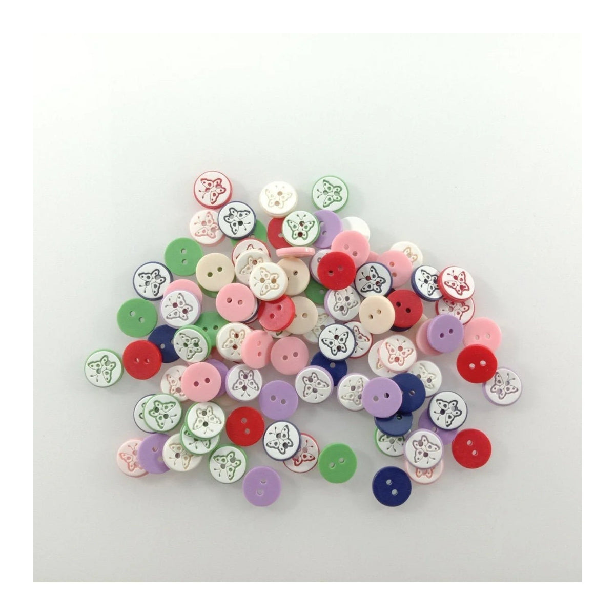 100pcs 11mm Butterfly Resin Buttons