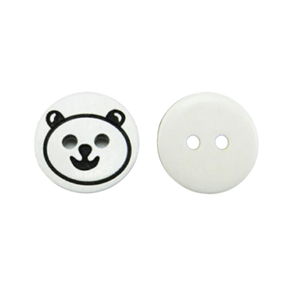 100pcs 12.5mm 2/4 Hole Mixed Colour Buttons – Black Bear