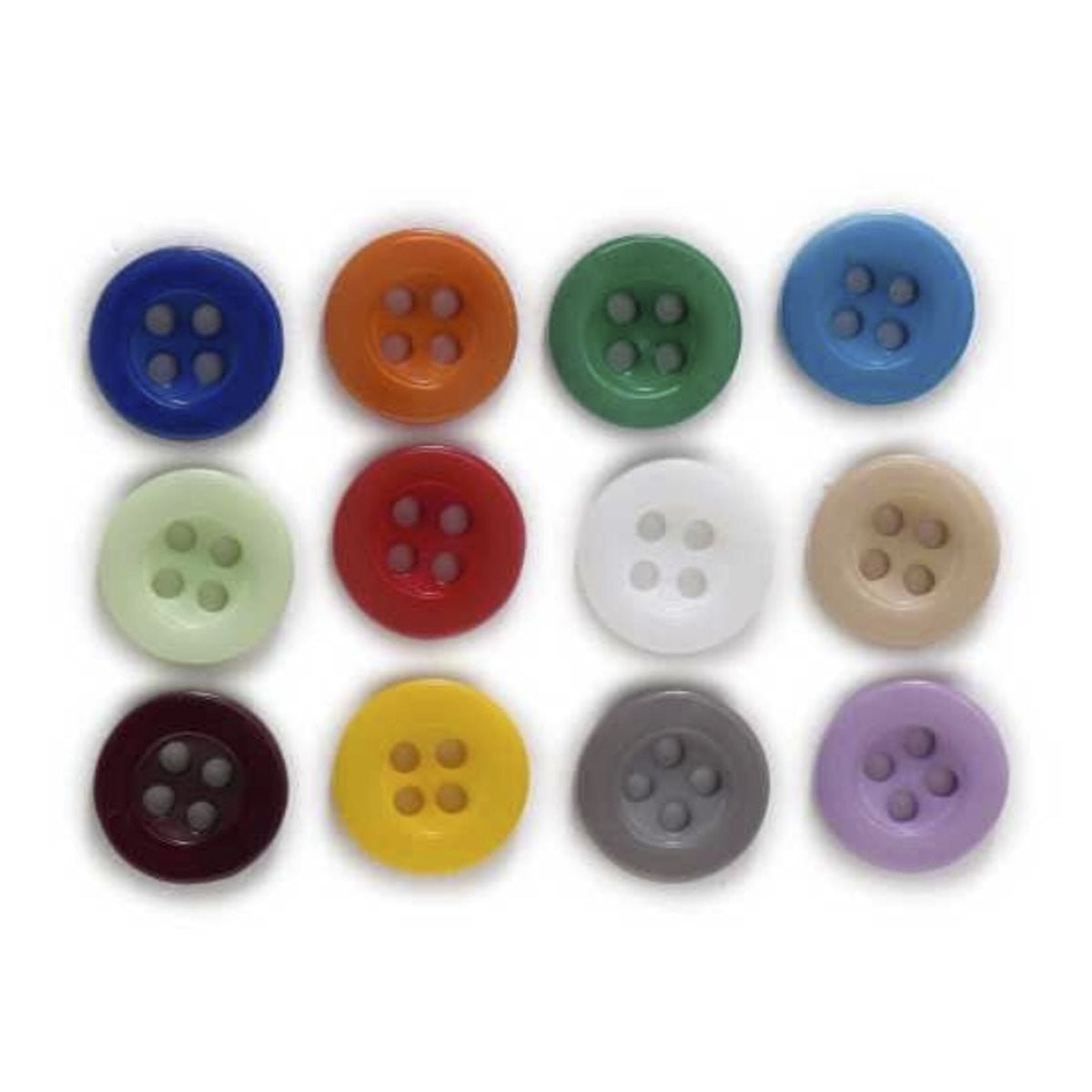 100pcs 15mm 4-Hole Resin Buttons